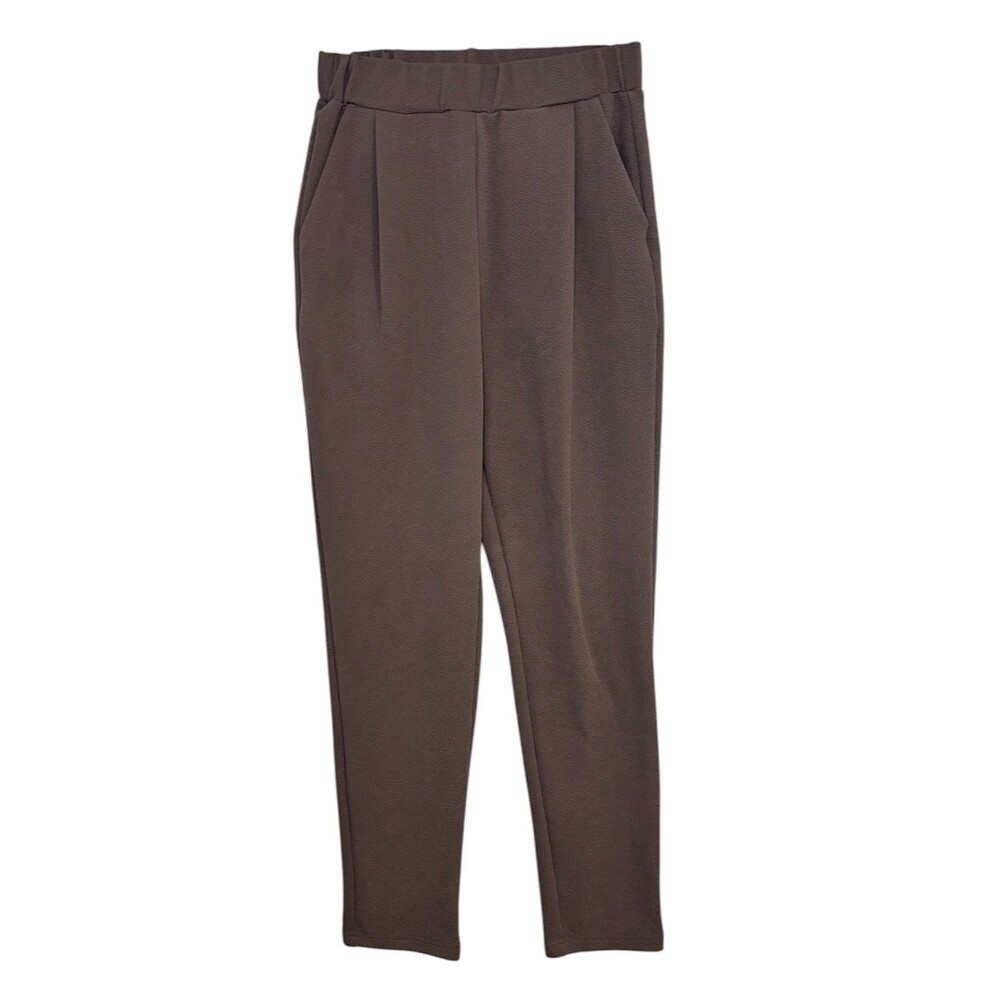 SHEIN Brown Skinny High-Waist Tapered Pants Petite XS